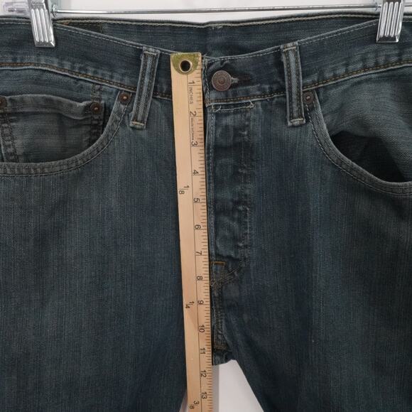 Levis 501 XX Jeans Mens Fits 34x32 BLue Dark Straight Button Fly Classic Work - Picture 5 of 14